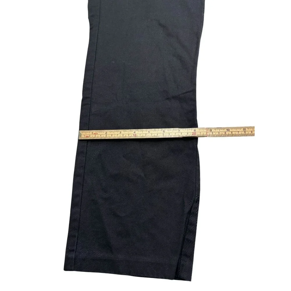 Haggar Mens Black Straight Fit Pants 31x30 100% Cotton Made In Bangladesh